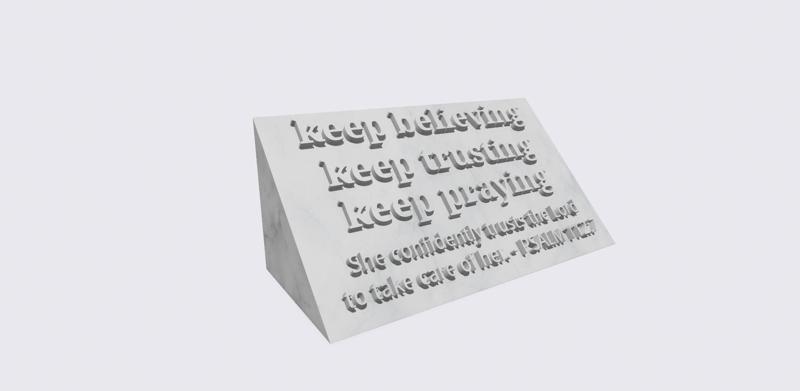 Tabletop Reminder Keep Believing, Trust the Love of God to take care, Bible verse, inspirational motivational saying, Christian gift, home spiritual decor, Plaque