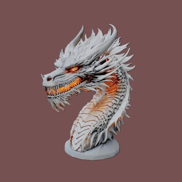Infernal Dragon Head Bust