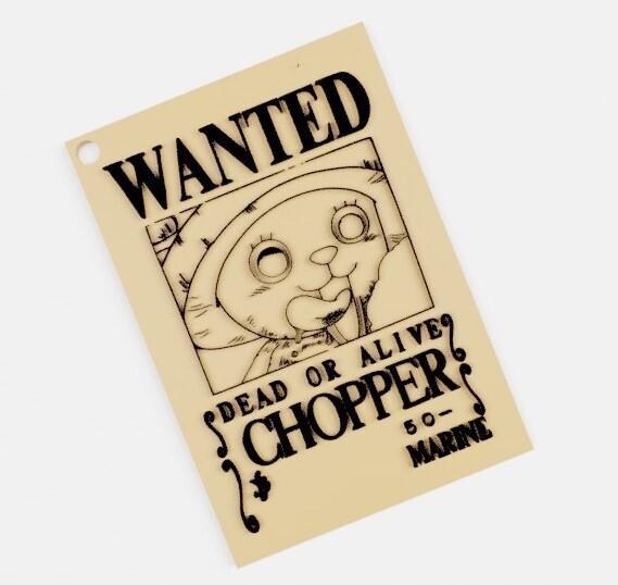 Chopper wanted poster  - keychain
