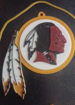 Washington Redskins Football Team Keychain - Color Layered