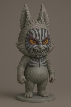 Demon-Inspired Creature 3D Model – STL File for 3D Printing