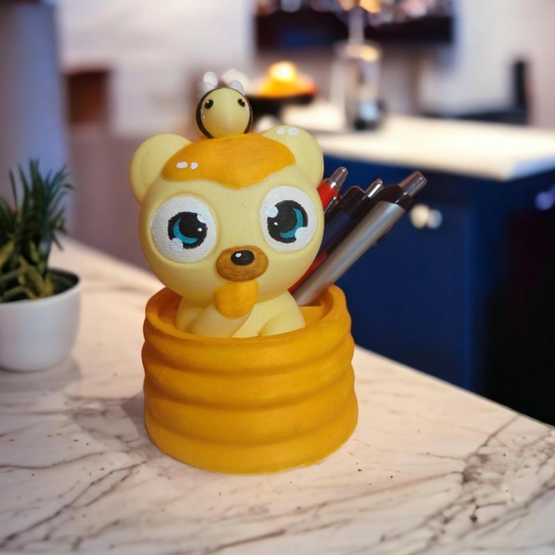 Honey Bear Pencil Holder ( No Support )