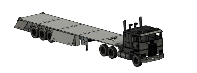 All in One Trailer +Volvo Fh16 2020 and Peterbilt 362 cabines +6x bumpers