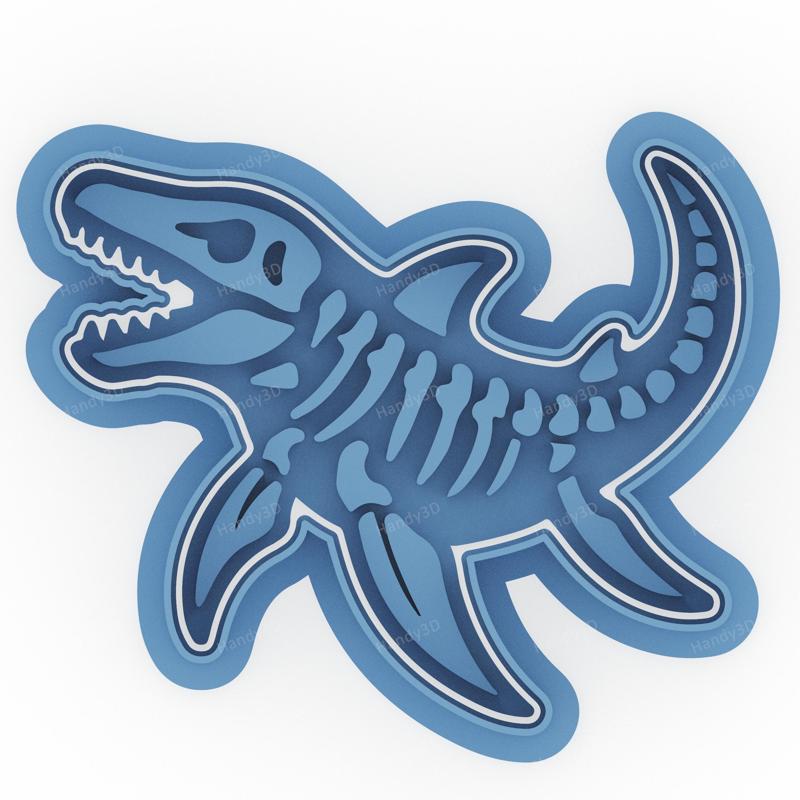 Mosasaurus Skeleton Cookie Cutter - 8cm