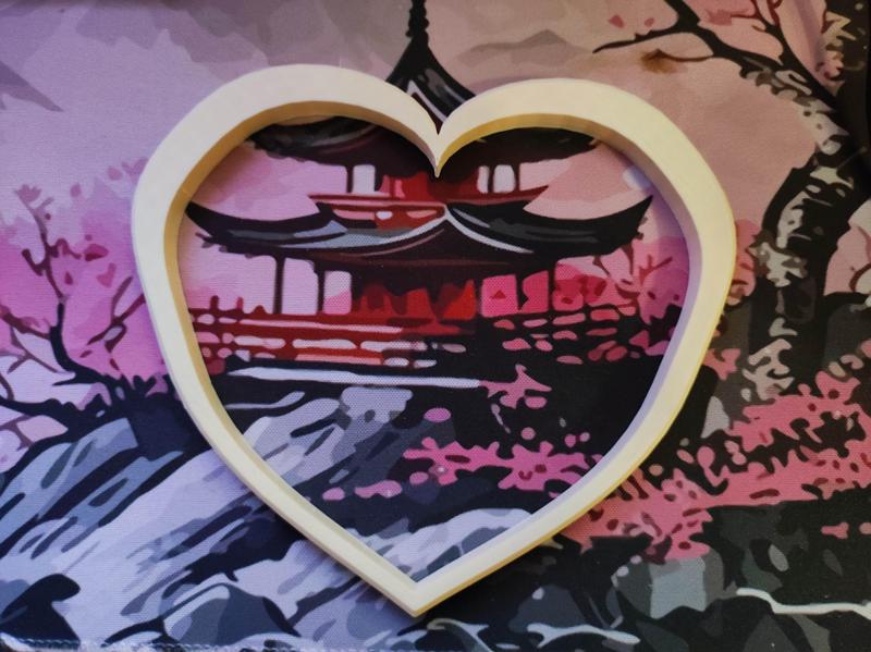 Heart shape for baby milestone blanket