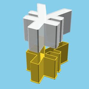 Yen Or Yuan Sign, nestable box (v1)