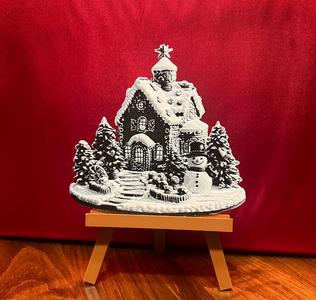 2.4 Hour Christmas House with Snowman Picture