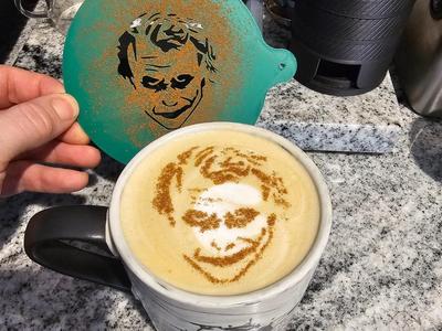 Perfect Joker Latte Art Stencil