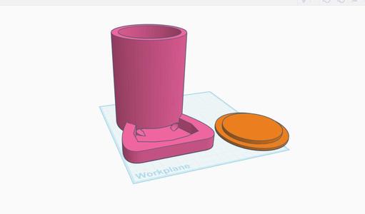 Cat/small animal food dispenser.