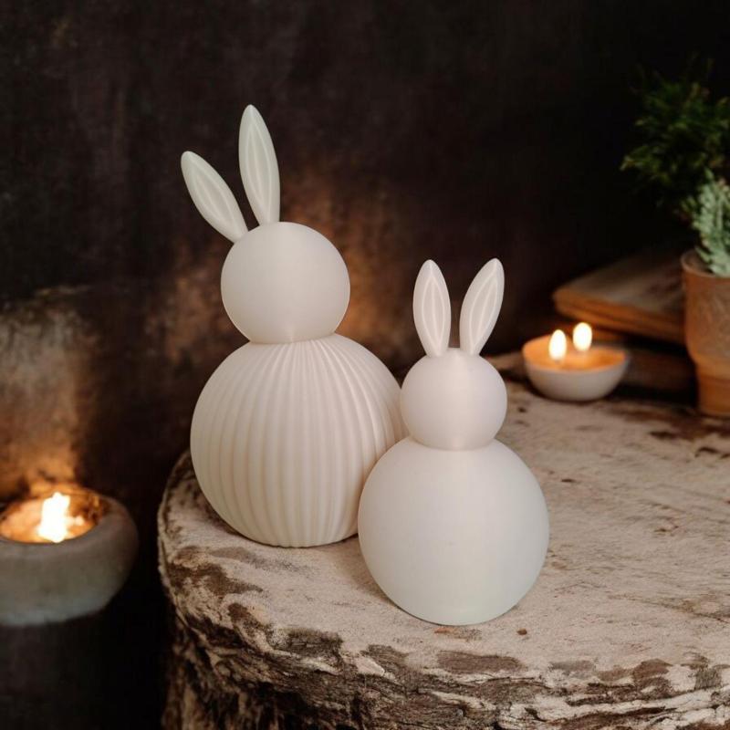 Modern Ribbed Easter Bunny Set