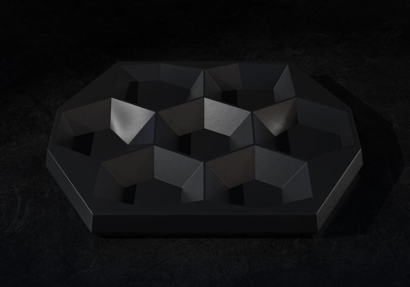 Geometric Black Stand for Modern Decor