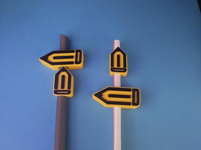 pencil straw toppers