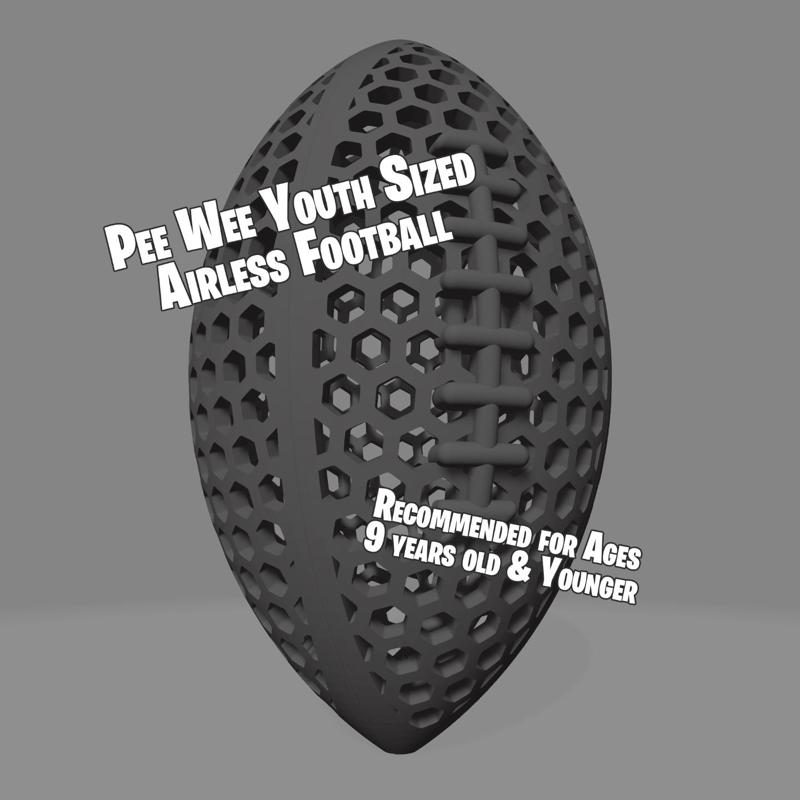 Pee Wee Sized Airless Football For age 9 & younger