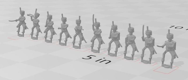 1-100 French 1796 Hussars in Colpacs