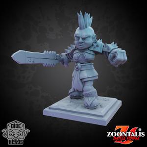 Dark Dwarf Fighter (pre-supported included)