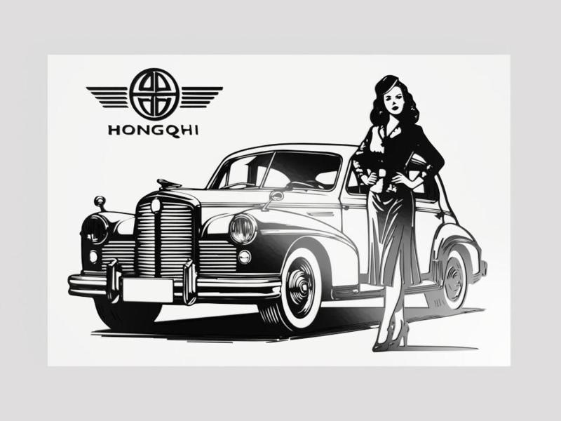Hongqi CA770 Retro Poster Style Wall Art
