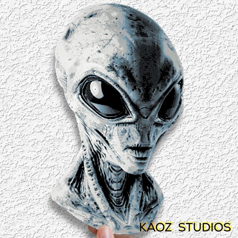 Alien wall art Outer Space hueforge