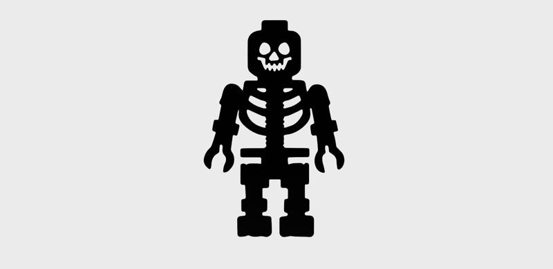 Lego Skeleton Wall Decor