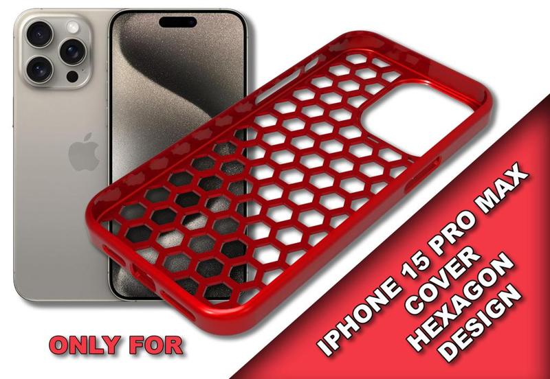 IPhone 15 PRO MAX - Cover Hexagon design