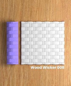 Collection Amethyst | Wood Wicker 008 | Polymer Clay Seamless Texture Roller