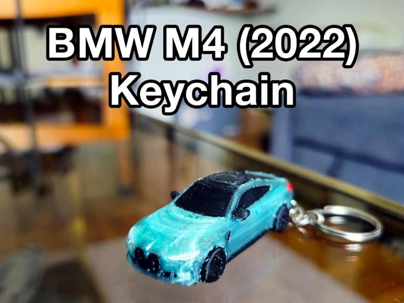 BMW M4 (2022) Keychain (working wheels)
