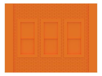 Scale Modular Building Masonry over hung 1 over 1 Windows