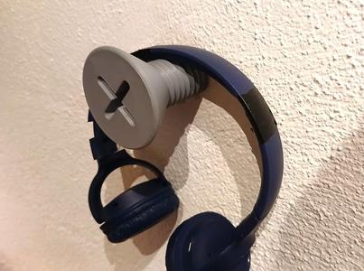 Screw headphone holder