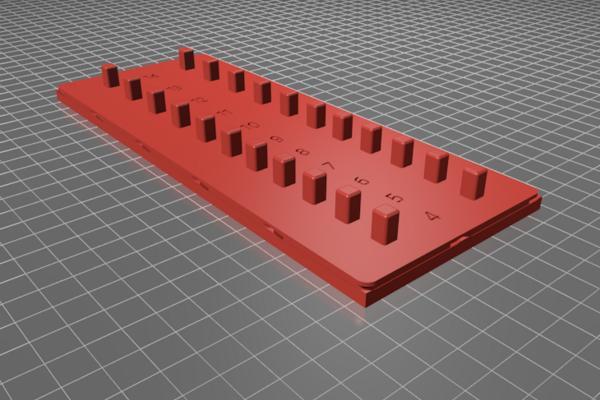 Gridfinity 1/4 in Drive Holders MM and SAE