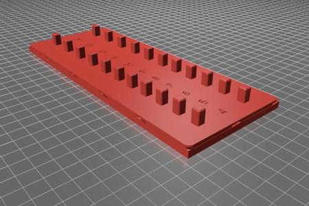 Gridfinity 1/4 in Drive Holders MM and SAE