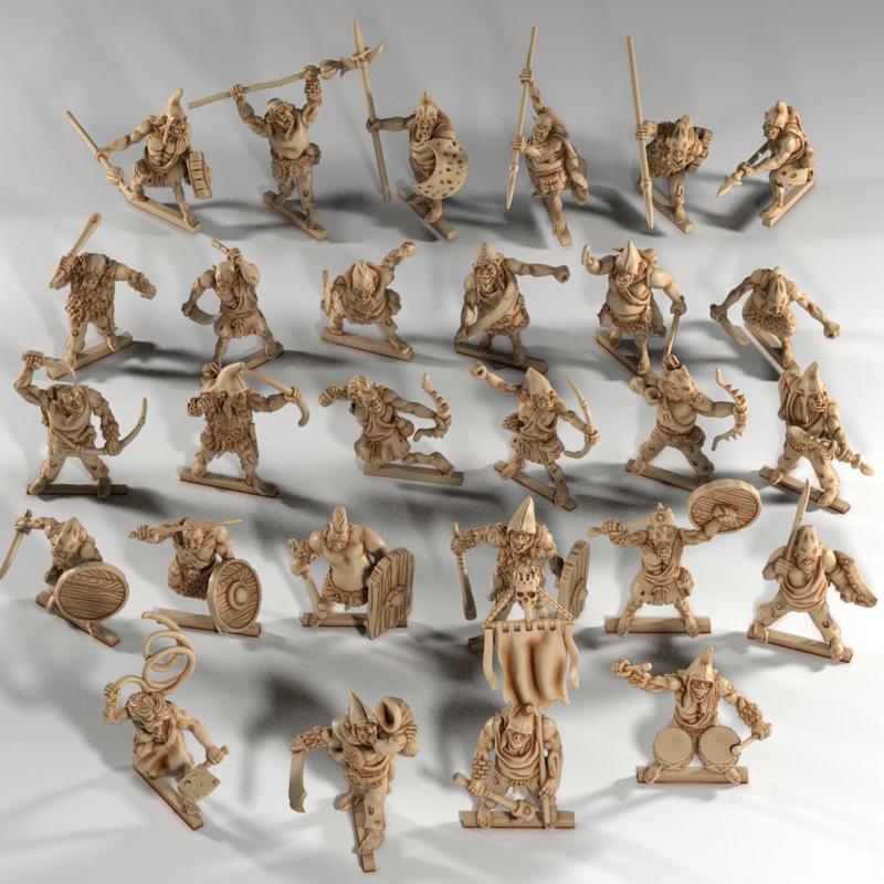 28 Orc Thugs | Savage Miniature Horde for 28mm Fantasy RPGs & Wargames
