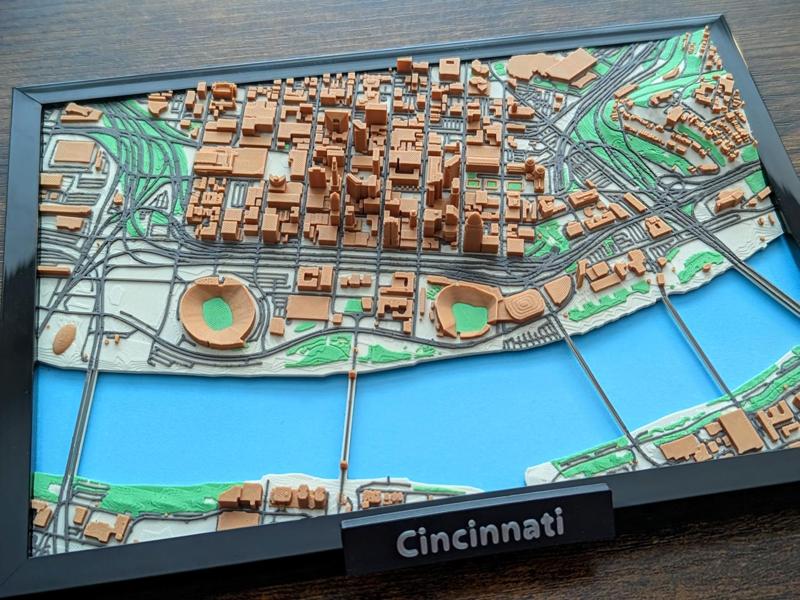 Cincinnati Ohio 3D Miniature v2