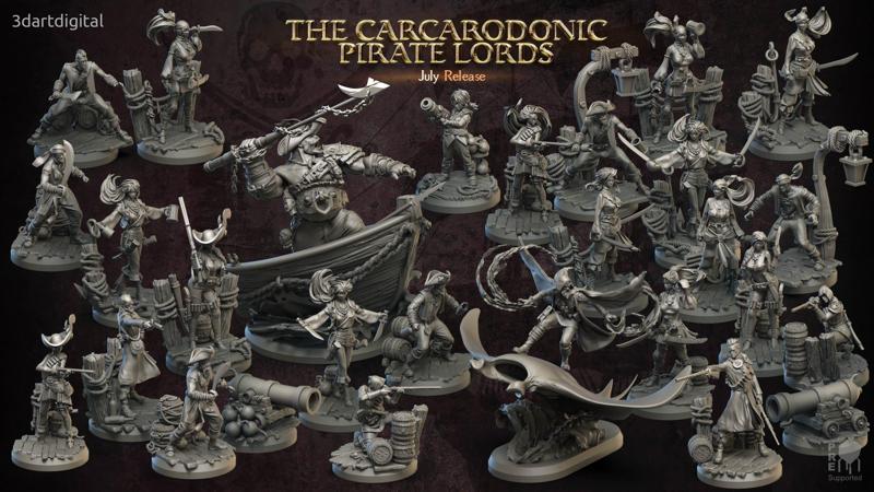 3dartdigital - July Release - The Carcarodonic Pirate Lords