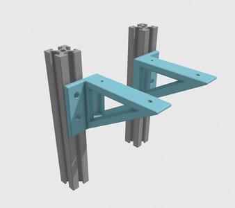 1010 Series Shelf Brackets - 2 Screw, Flat Offset Profile (NH#0062_pB)
