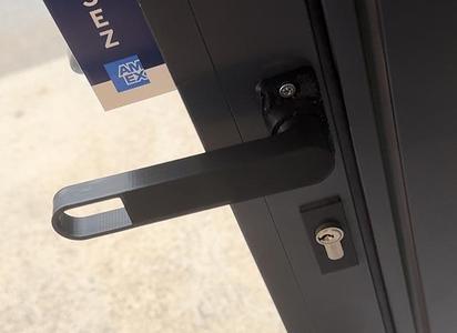 Complete door handle - 8mm square