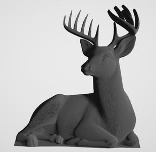 Bas Relief Buck Deer