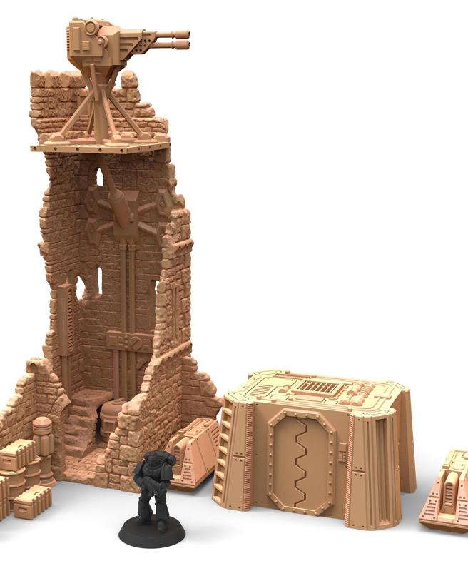 Modular Castle Ruin with High Tech upgrade 28mm scale