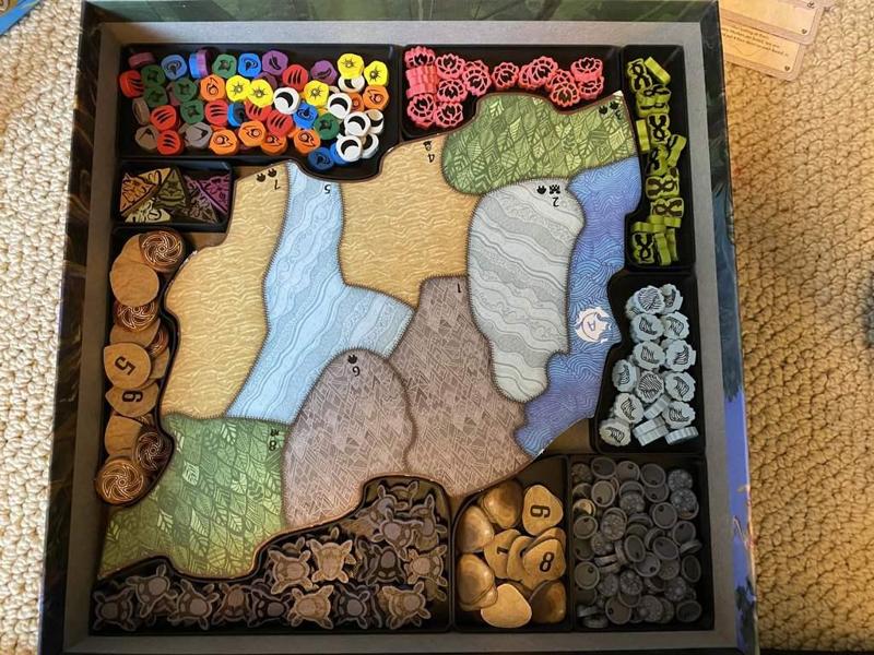 Spirit Island organizer for base game + BC + JE + FF + NI