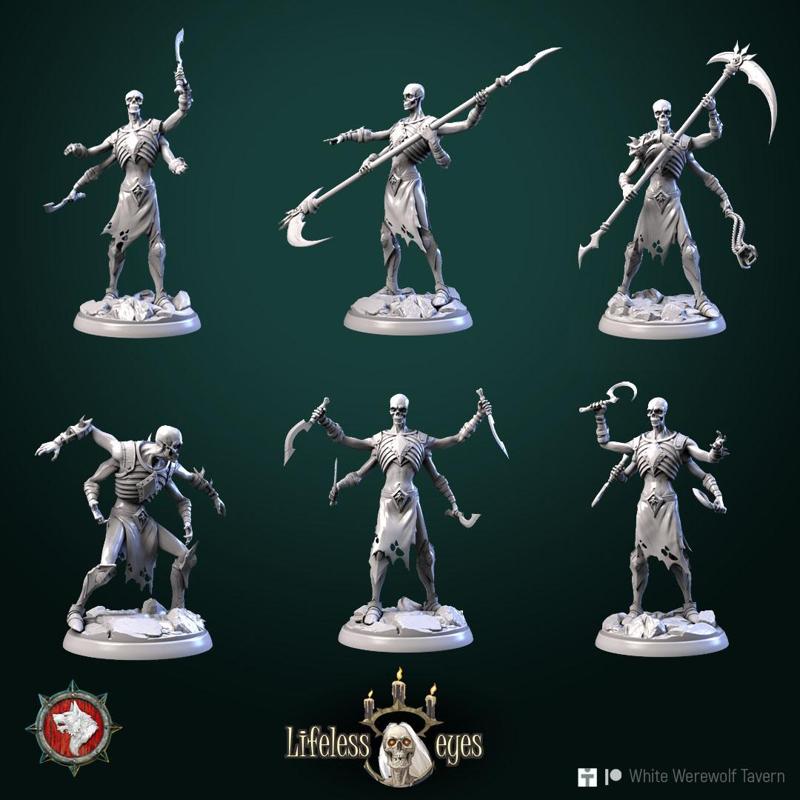 Death reaper's soldiers set 6 miniatures 32mm pre-supported