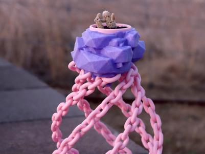 Floating rock planter Multi-part