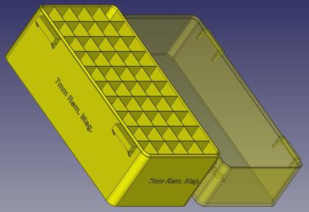 7mm Remington Magnum, Double Spring Latch, PIP Hinge Modular Ammo Box