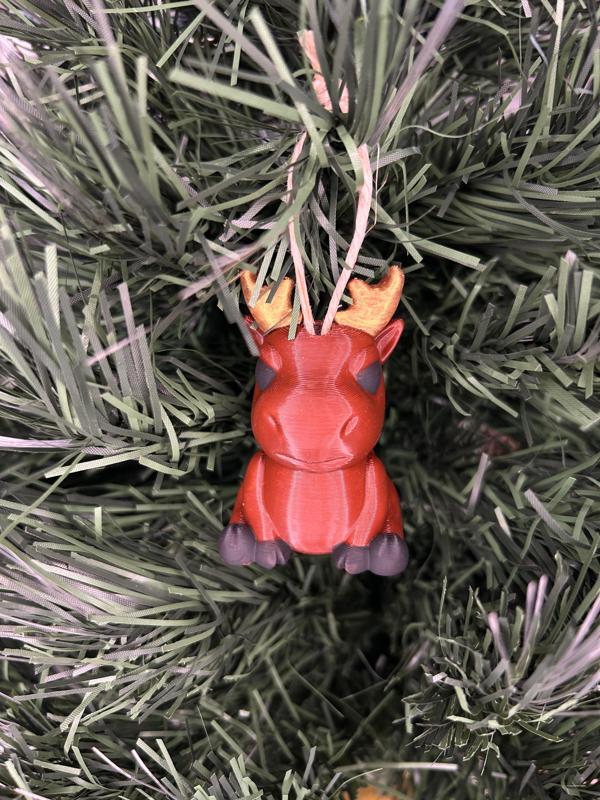 Sitting Moose Ornament