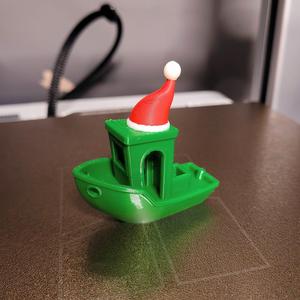 Christmas Benchy with Santa hat!