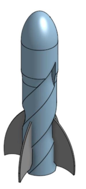 Spiralling Rocket Based on Cormorants Bird.
