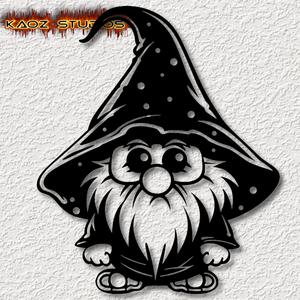 starry warlock gnome wall art witch wall decor wizard wall decoration