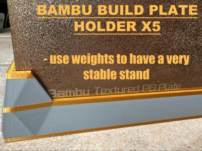 Bambu Build Plate Holder x5 - Place for Weights