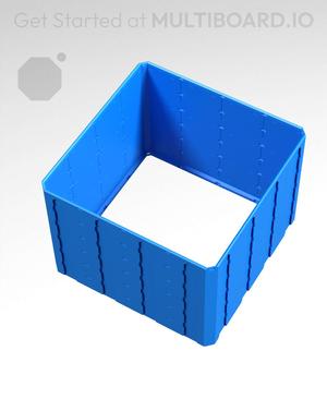 4x4x3 - Topped Multipoint Rail - Standard Click-In Multibin Shell Extension