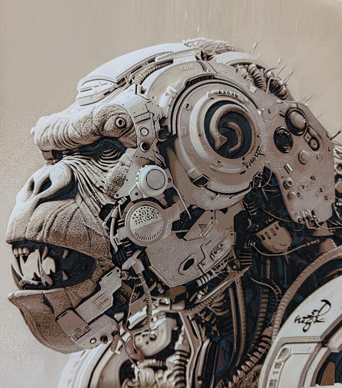 Gorilla Borg - Hueforge Print