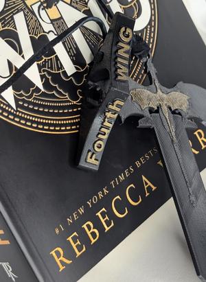 Fourth Wing Bookmark with page holder "key chain"