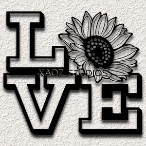 love wall art sunflower wall decor valentines day kitchen decoration