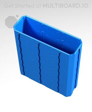 3x1x3.5 - Topped Multipoint Rail - Standard Click-In Multibin Shell Extension